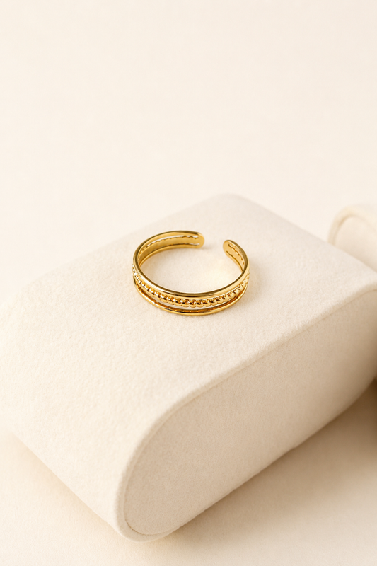 Layered Band Adjustable Ring