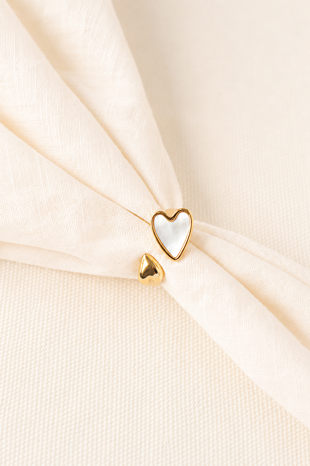 Double Heart Adjustable Ring