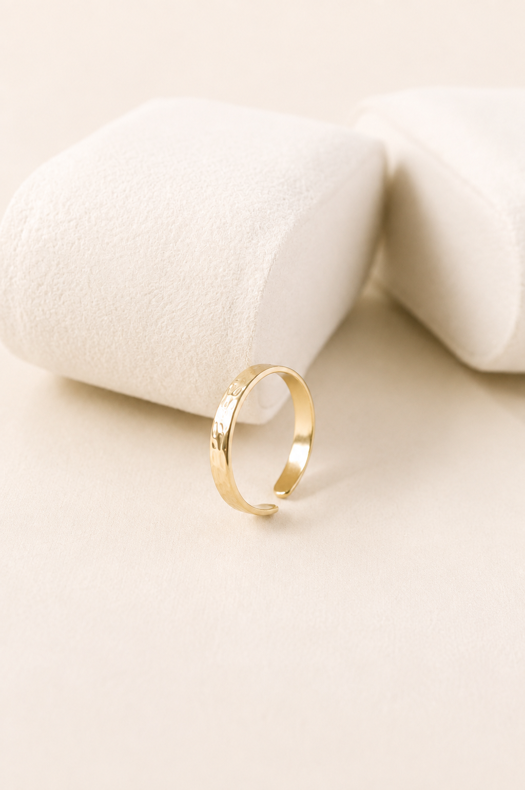 Hammered Band Adjustable Ring