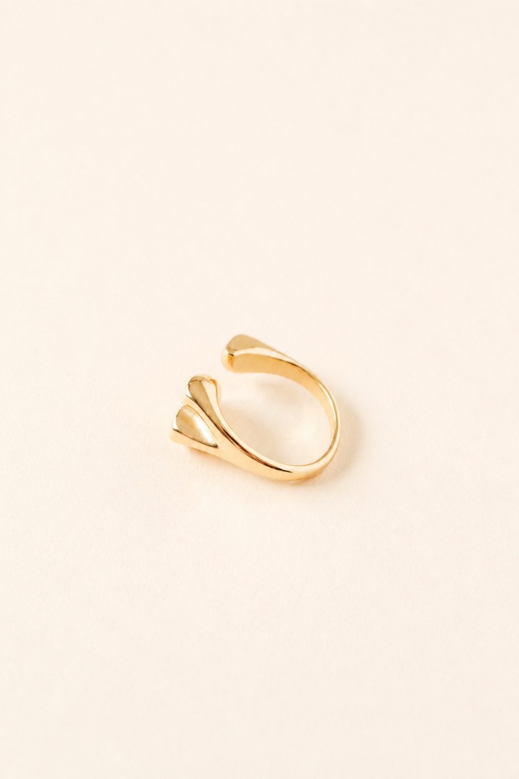 Double Heart Adjustable Ring