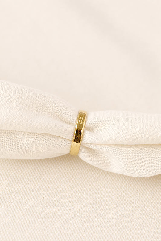 Hammered Band Adjustable Ring