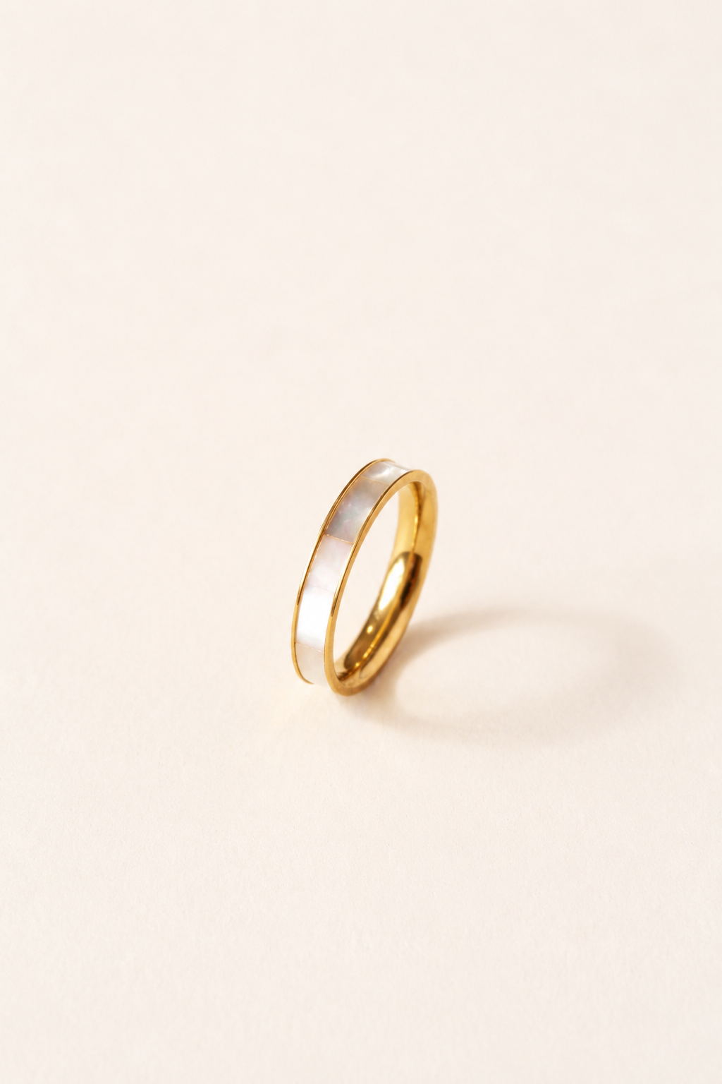 White Inlay Ring