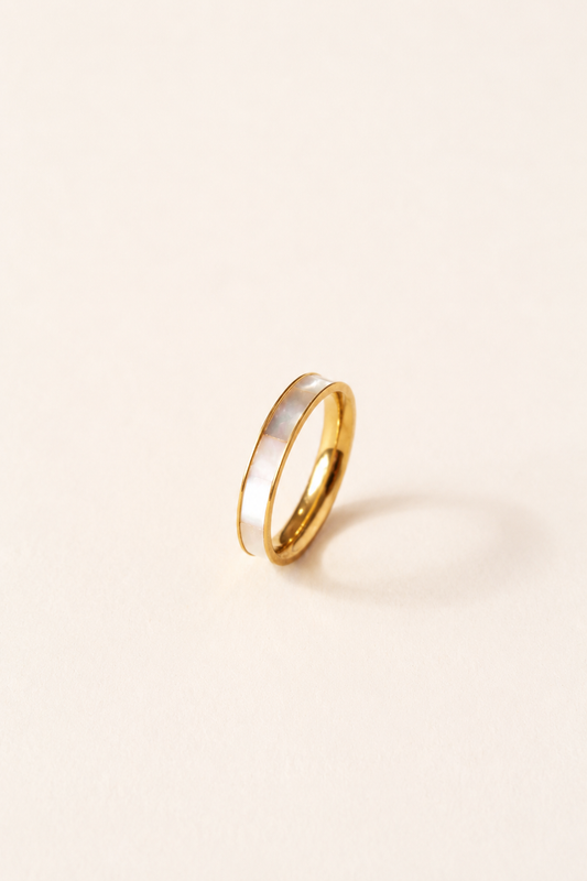 White Inlay Ring