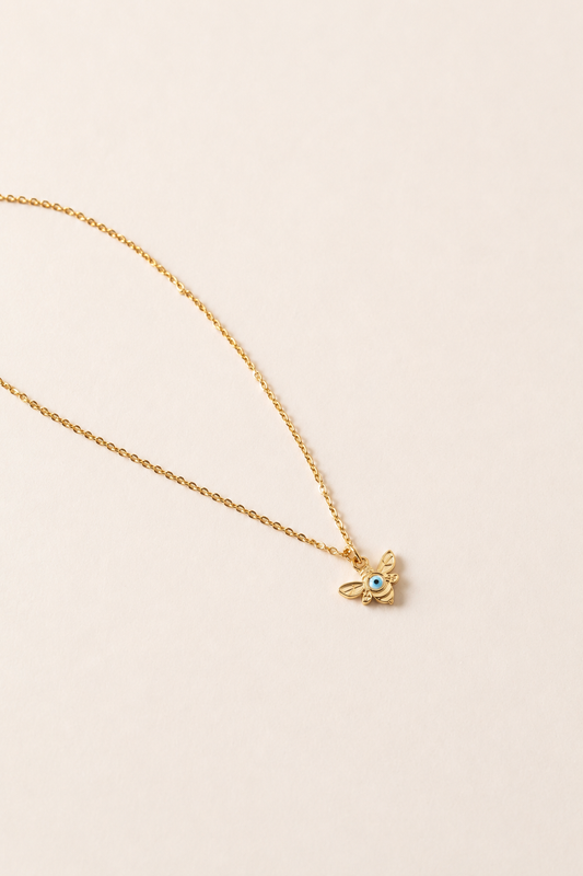Evil Eye Bee Necklace