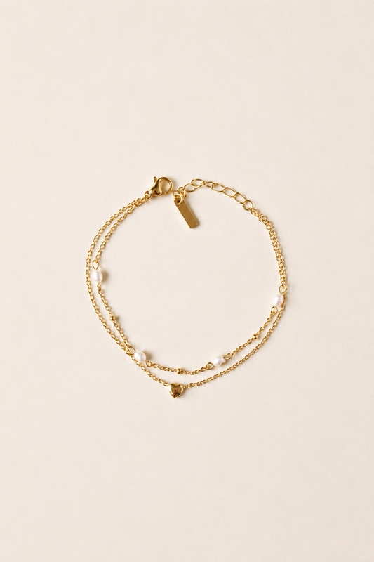 Pearl Heart Bracelet