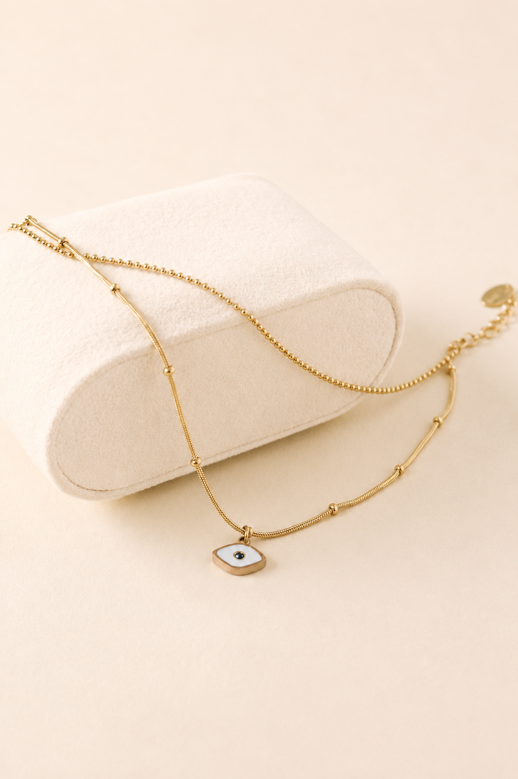 Double Chain Evil Eye Bracelet