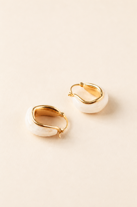Pearl Hoop Earrings