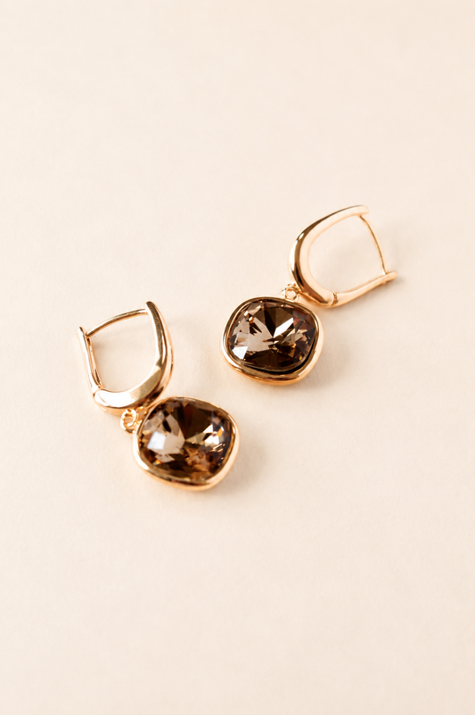 Olive Stone Drop Earrings