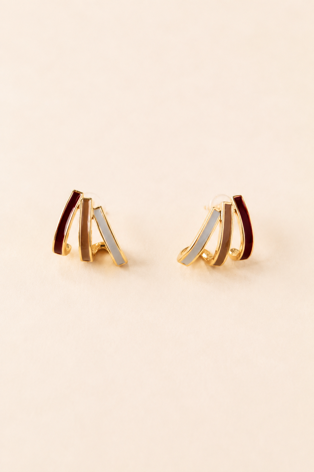 Trio Enamel Earrings
