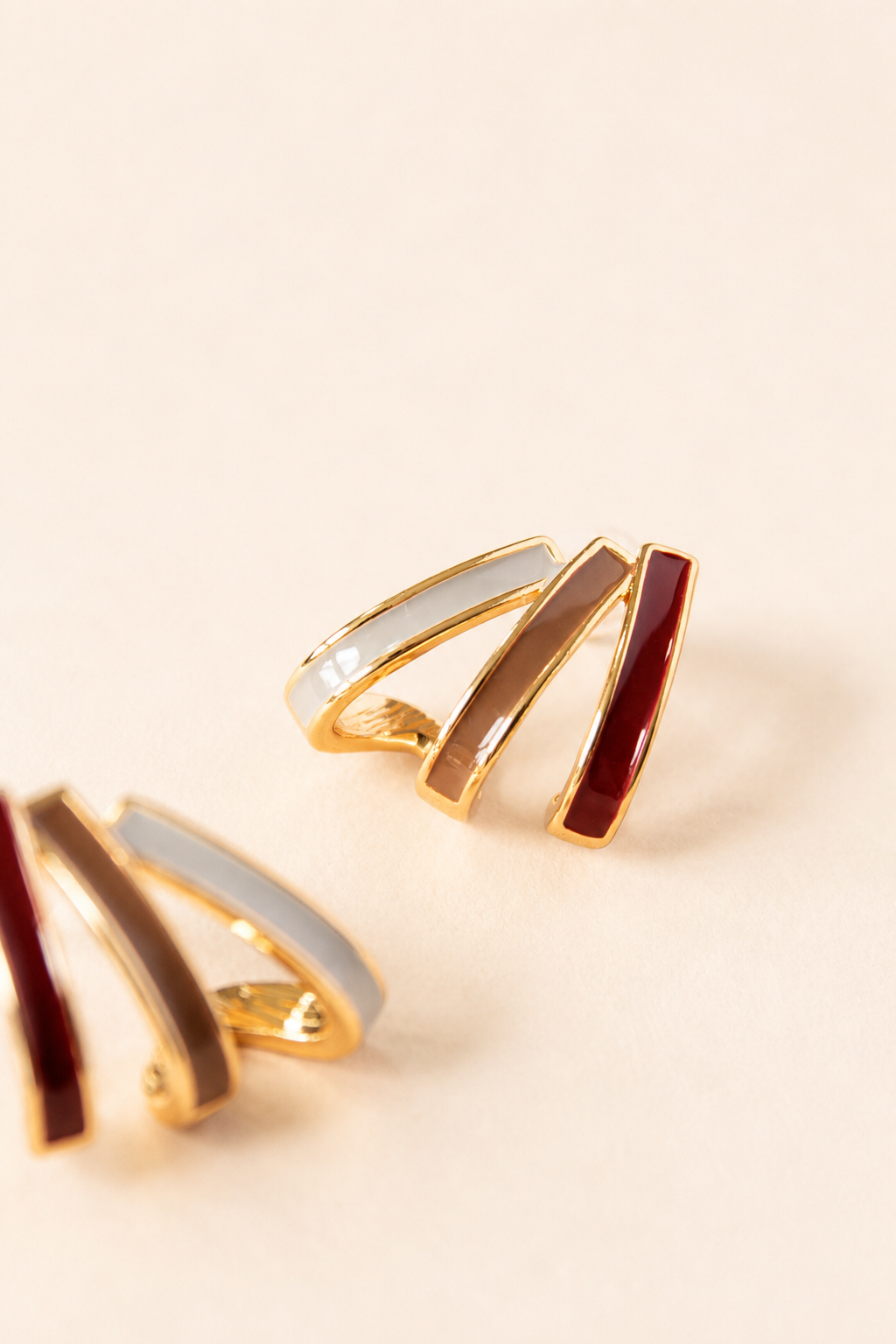 Trio Enamel Earrings