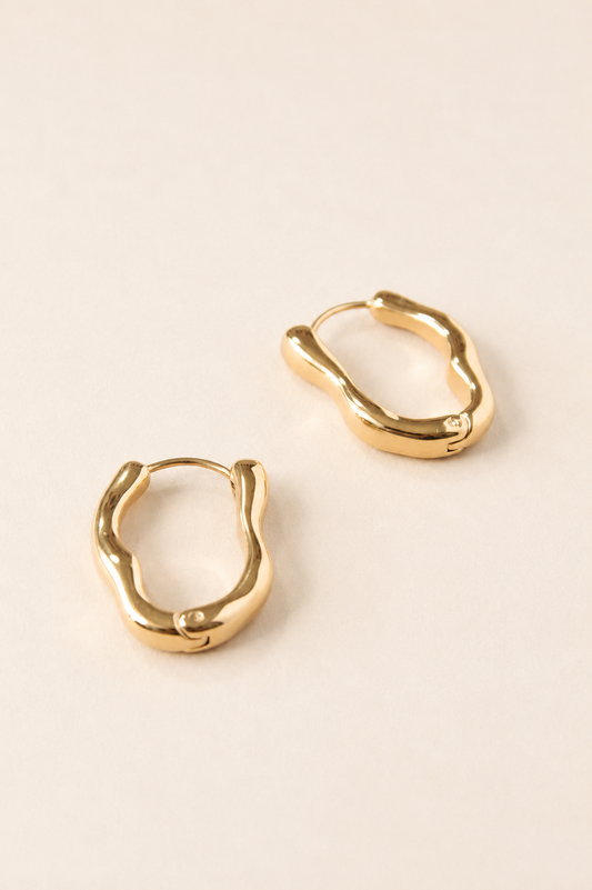 Wavy Hoop Earrings