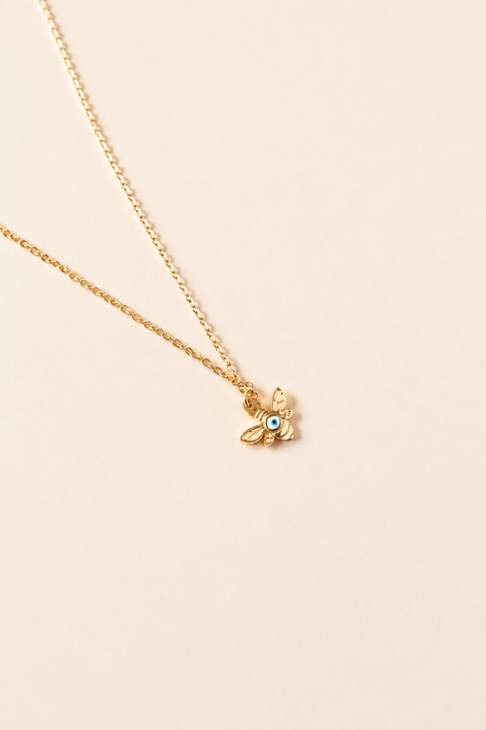 Evil Eye Bee Necklace