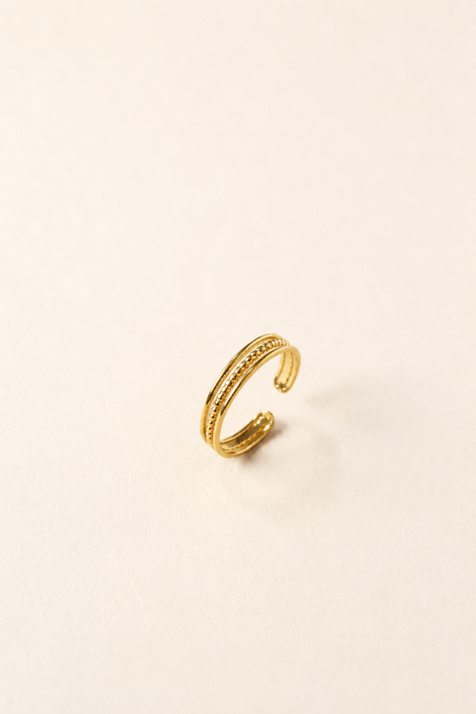 Layered Band Adjustable Ring